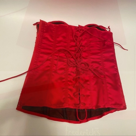 Frederick's Of Hollywood Red Sequin Corset - Picture 3 of 6